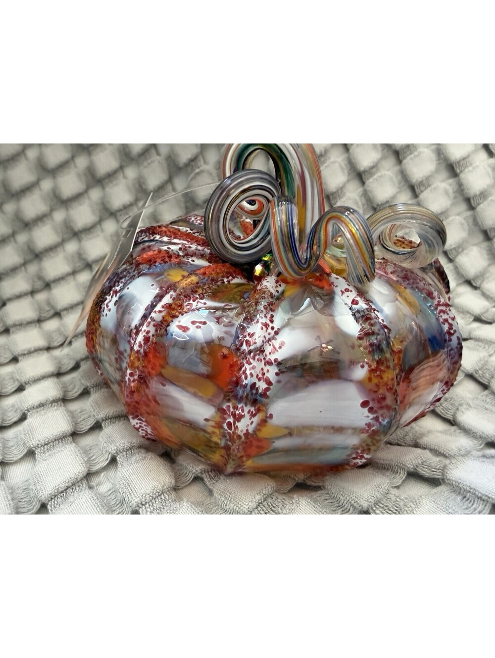 Handblown Glass Pumpkin By Luke Adam’s Glassblowing Studio.